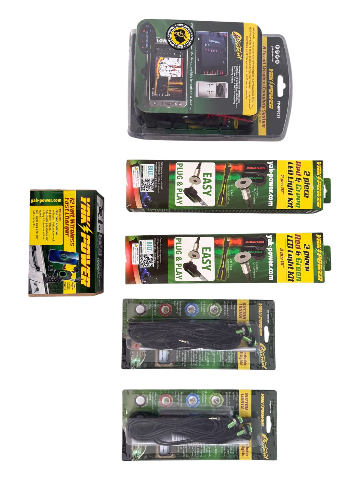 YAK POWER PACK 3 PRO WIRELESS – Impianto Luci Completo, Centralina Bluetooth e Ricarica Smartphone