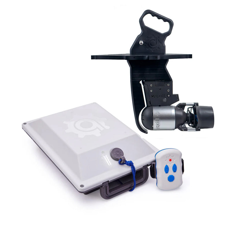 Motore elettrico per kayak S300 / S500 hobie Bixpy K1 Outboard Kit con batteria PP-378 Wh v4 + Adattatore per S300 s500 hobie Low Profile Thruhull Pedal Drive