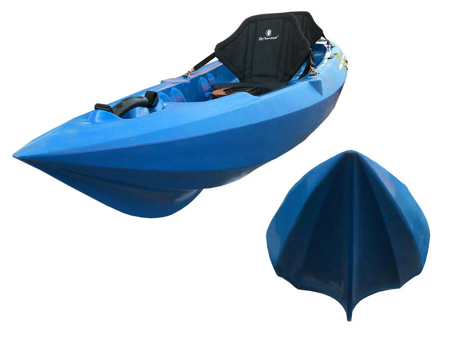Kayak biposto Mojito FISHING Big Mama Kayak canoa con 2 + 1 Posti 380 Cm + 2 Pagaie + 2 seggiolini + 2 Gavoni + 2 ruote integrate + 4 portacanne (FULL PACK)