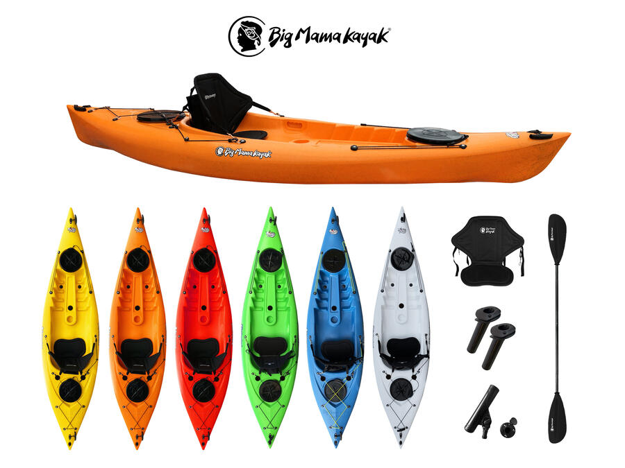 KAYAK MONOPOSTO PRIVAT 2.0 FISHING BIG MAMA KAYAK - CANOA DA 295 CM + 2 GAVONI + 3 PORTACANNA + 1 PAGAIA + 1 SEGGIOLINO (FULL PACK)