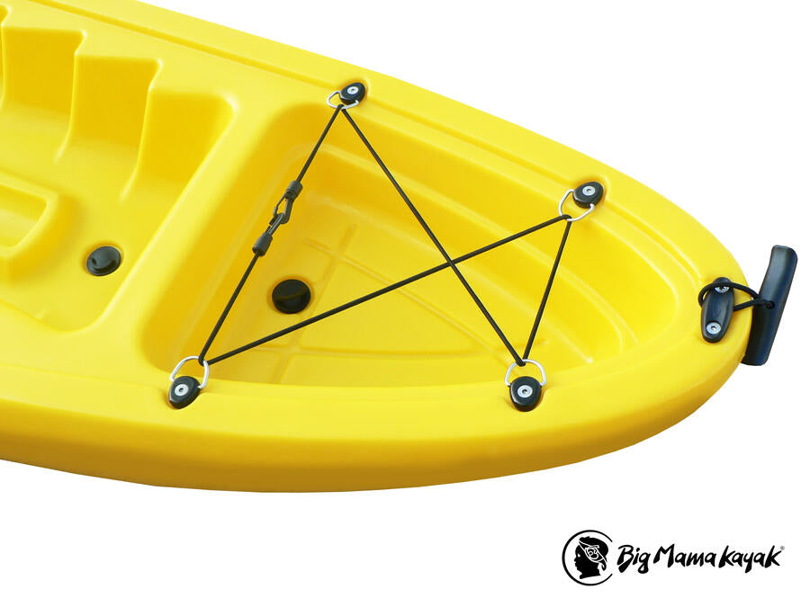 MOA BIG MAMA KAYAK - CANOA DA 265 CM + 1 GAVONE + 1 PAGAIA + 1 SEGGIOLINO + 1 RUOTINO ( FULL PACK ) - COLORE ROSSO