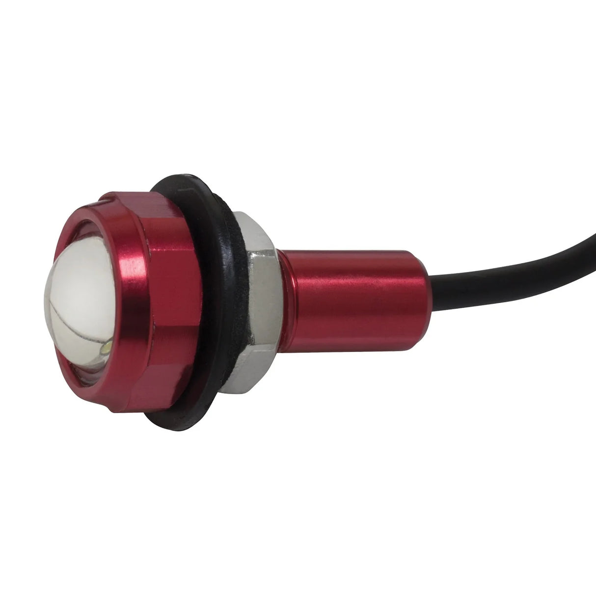 YAK POWER Kit Luci LED Super Luminose a Pulsante ROSSO – 2 Pezzi