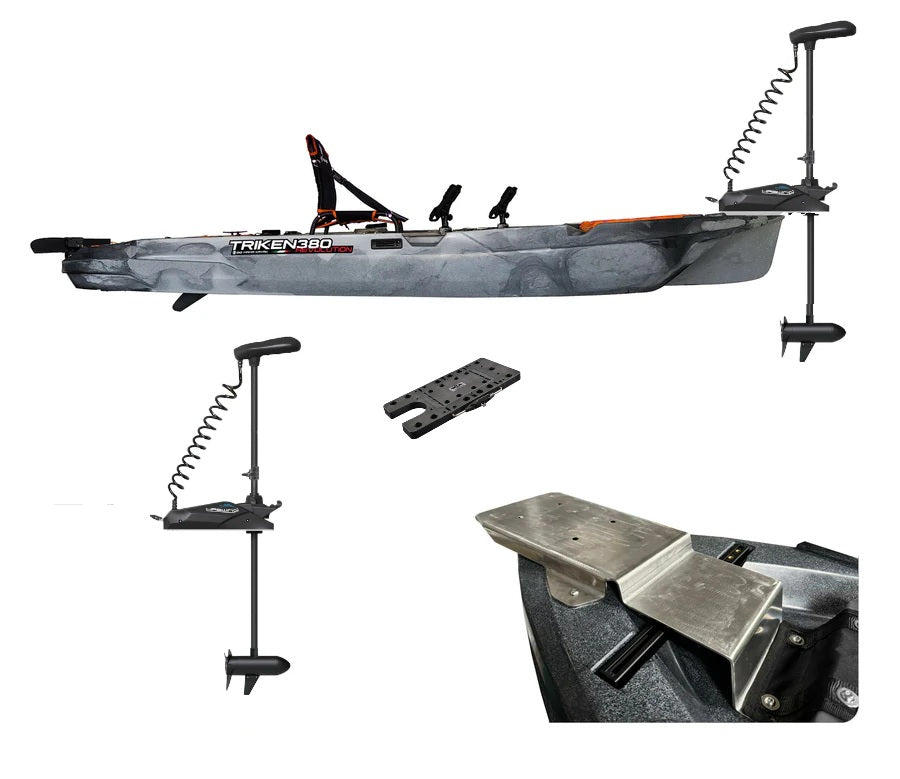 Big Mama Kayak a pedali triken 380 + motore di prua Haswing Cayman 55LB cod. HSW50743