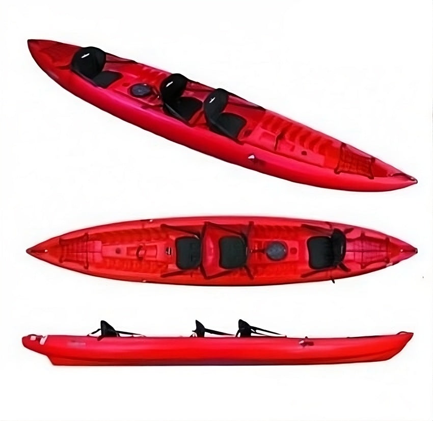 Rainbow Orca Expedition - Canoa Sit On Top 3 Posti 420 Cm + Gavoni + 3 Sedili
