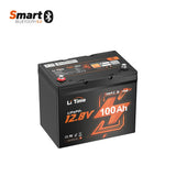 Batteria 100 Ah Extra Mini per motore elettrico kayak  - LiTime 12V 100Ah Batteria al litio Bluetooth LiFePO4 LI TIME