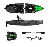 Kayak da pesca a Pedali divisibile Big Mama Triken 330 SH divisibile + garmin striker vivid 5cv ecoscandaglio + trasduttore + kit braccetto display