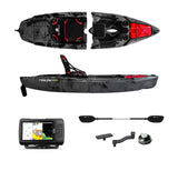 Kayak da pesca a Pedali divisibile Big Mama Triken 330 SH divisibile + garmin striker vivid 7cv ecoscandaglio + trasduttore + kit braccetto display