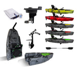 Kit composto da : Kayak da pesca a pedali Big Mama Triken 330 S divisibile + motore Bixpy K1  batteria 378 + supporto centrale