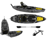 Kayak Fishing a Pedali divisibile Big Mama Triken 330 S live, con ruote e vasca del vivo