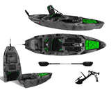Kayak Fishing a Pedali divisibile Big Mama Triken 330 S live, con ruote e vasca del vivo