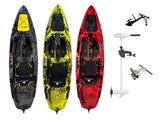 Kayak fishing a Pedali divisibile Big Mama Triken 330 S divisibile + supporto motore centrale + motore Minn Kota RIPTIDE TRANSOM 40 + pedaliera