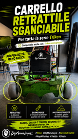 Carrello retrattile a sgancio rapido per Triken 330 350 380 Big Mama Kayak, incluse ruote da sabbia