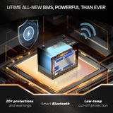 Batteria 100 Ah Extra Mini per motore elettrico kayak  - LiTime 12V 100Ah Batteria al litio Bluetooth LiFePO4 LI TIME