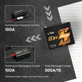 Batteria 100 Ah Extra Mini per motore elettrico kayak  - LiTime 12V 100Ah Batteria al litio Bluetooth LiFePO4 LI TIME
