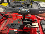 Kayak divisibile da pesca con motore Big Mama Triken 330 S divisibile + supporto motore centrale + motore Haswing Genius + (no pedaliera)