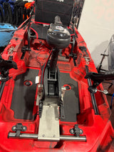 Kayak divisibile da pesca con motore Big Mama Triken 330 S divisibile + supporto motore centrale + motore Haswing Genius + (no pedaliera)