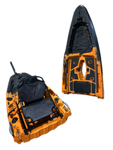 Kayak monoposto divisibile a pedali con pinne Big Mama START S500 componibile + Garmin striker VIVID 7 cv + kit schermo ecoscandaglio