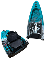 Kayak monoposto divisibile a pedali con pinne Big Mama START S500 componibile + Garmin striker VIVID 7 cv + kit schermo ecoscandaglio