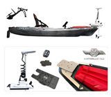 BIG MAMA KAYAK A PEDALI TRIKEN 330 con Pulpito Inox + Piastra sgancio rapido + motore HASWING Cayman 55lb funzione ancora e GPS per MARE e LAGO