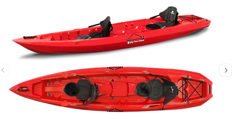 MOJITO BIG MAMA KAYAK canoa con 2 Posti, 380 Cm + 2 Gavoni + 2 ruote integrate + 2 Pagaie in omaggio (PACK 1)