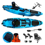 Offerta Febbraio Kayak a pedali BIG MAMA KAYAK A PEDALI TRIKEN 330 - incluso Pedali, portacanne, Pagaia, Omaggio gavone rettangolare e Gilet Colore Azzurro Sky