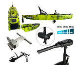 Big Mama Kayak Triken 330 S live divisibile + motore haswing Genius + supporto + pedaliera