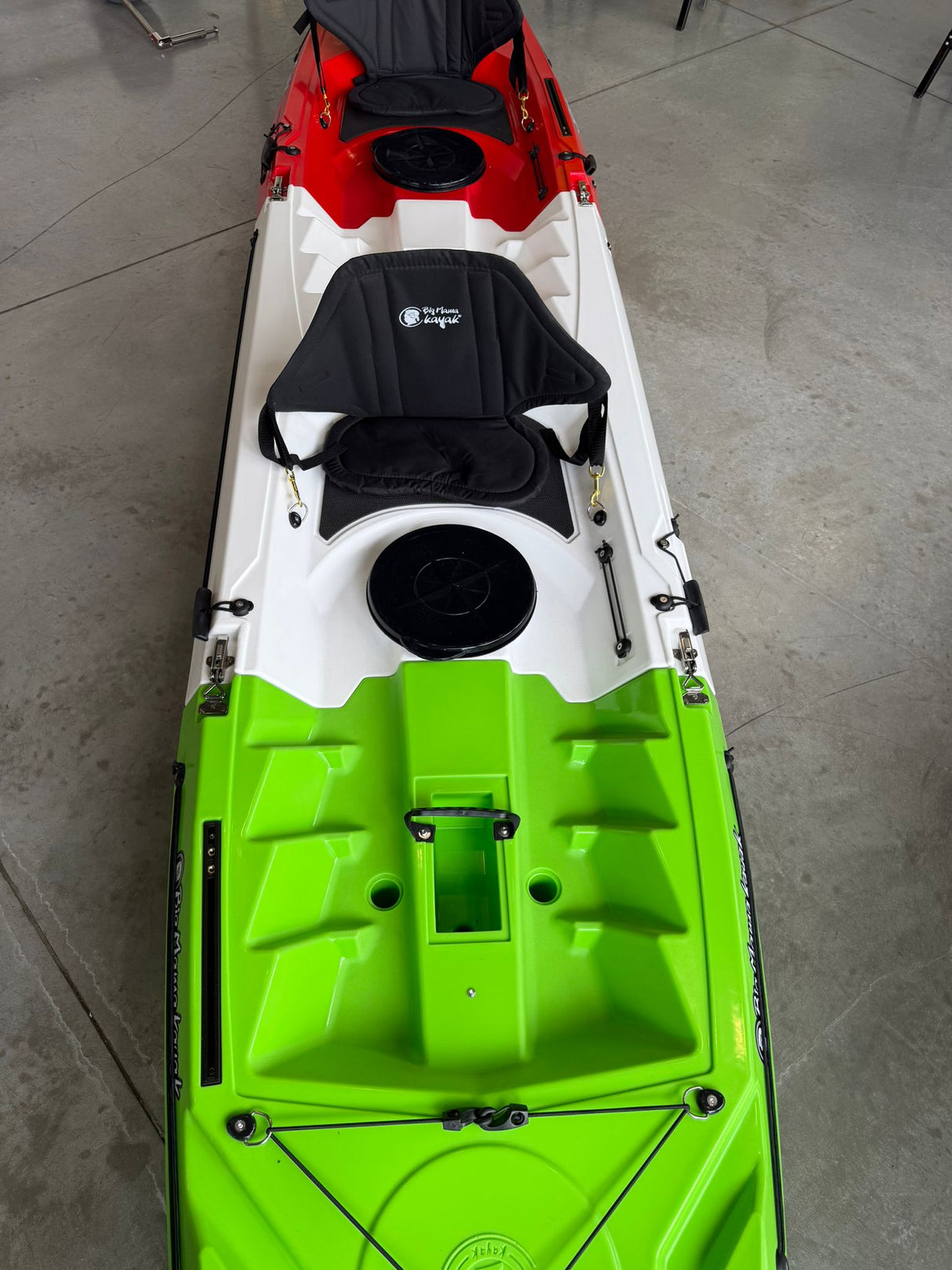 Split 2 Italia kayak componibile Big Mama Kayak, canoa biposto modulare, inclusi 2 pagaie + 2 sedili + 2 ruote