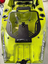 Triken 350 live Plus con cover vasca del vivo, Big Mama Kayak -kayak da pesca a pedali con 4 portacanne, 2 gavoni, timone, sistema di pedali, sedile rialzato e pagaia