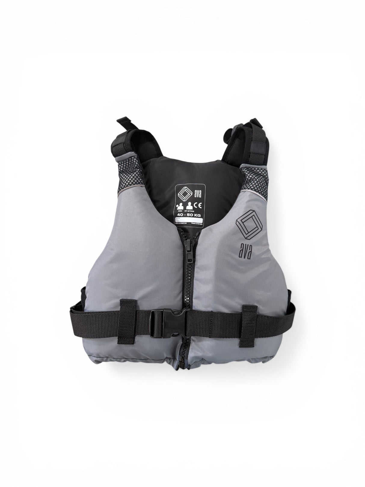Gilet Salvagente mod. Aver colore grigio/nero, portata 50 kg