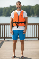 Gilet Salvagente mod. Aver colore arancio, portata 50-70 kg