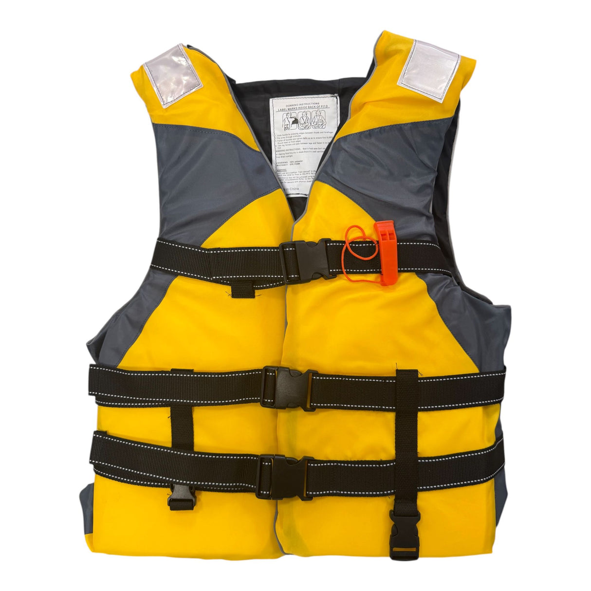 Gilet Salvagente mod. Peter colore giallo con fischietto