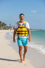 Gilet Salvagente mod. Peter colore giallo con fischietto