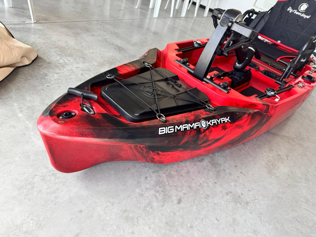 Kayak Fishing con motore di prua GPS Haswing 55lb + Pedali divisibile Big Mama Triken 330 S live, con ruote e vasca del vivo