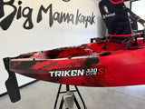 Kayak Fishing con motore di prua GPS Haswing 55lb + Pedali divisibile Big Mama Triken 330 S live, con ruote e vasca del vivo