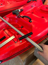 supporto motore laterale inox per motori kayak, tubo tondo, diametro 30 mm