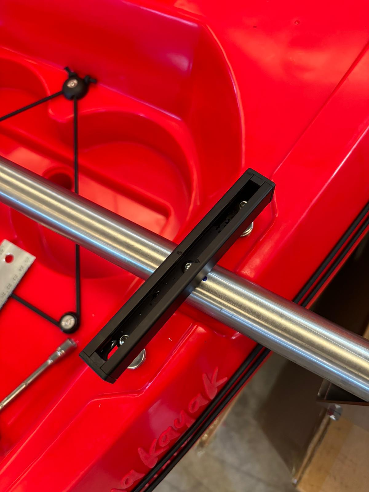 supporto motore laterale inox per motori kayak, tubo tondo, diametro 30 mm