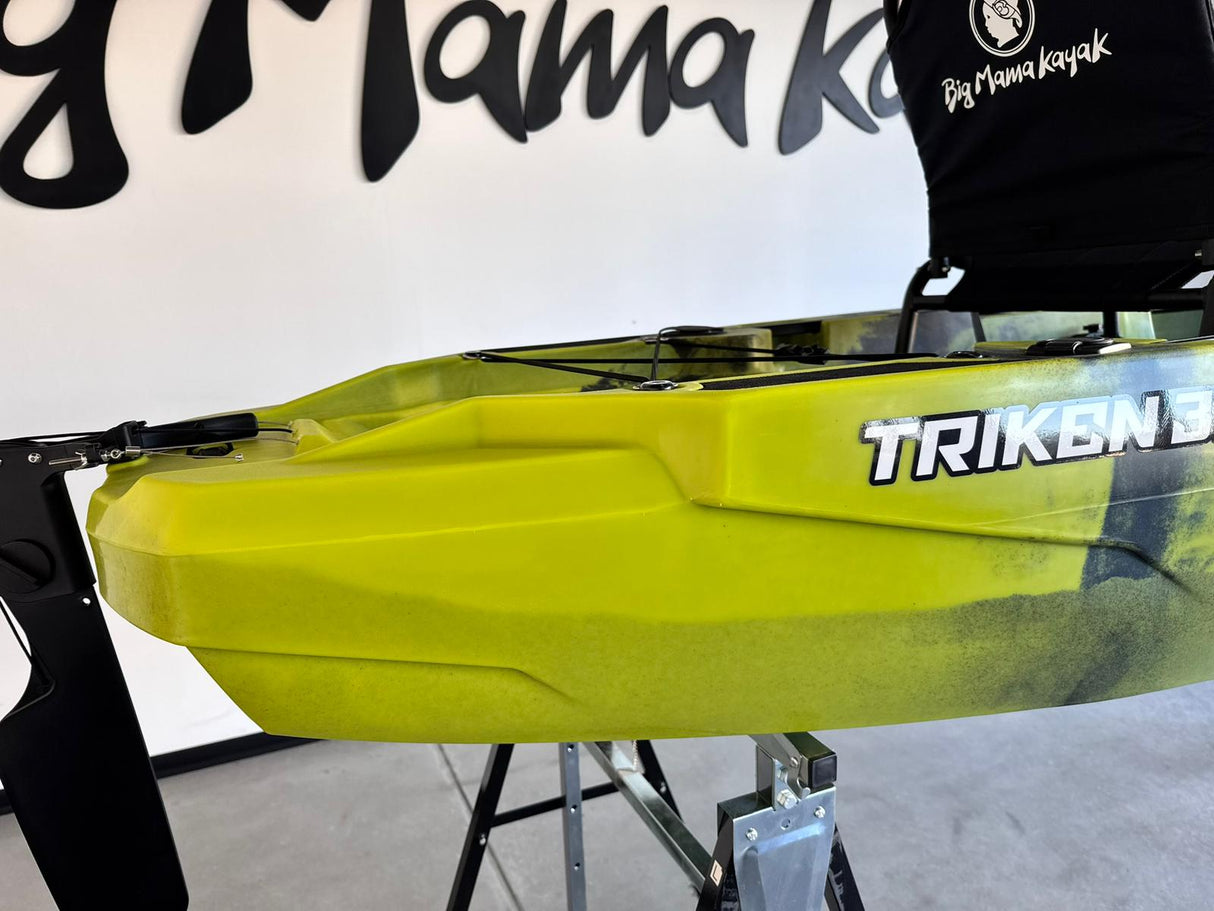 Kayak divisibile da pesca con motore Big Mama Triken 330 S divisibile + supporto motore centrale + motore Haswing Genius + (no pedaliera)