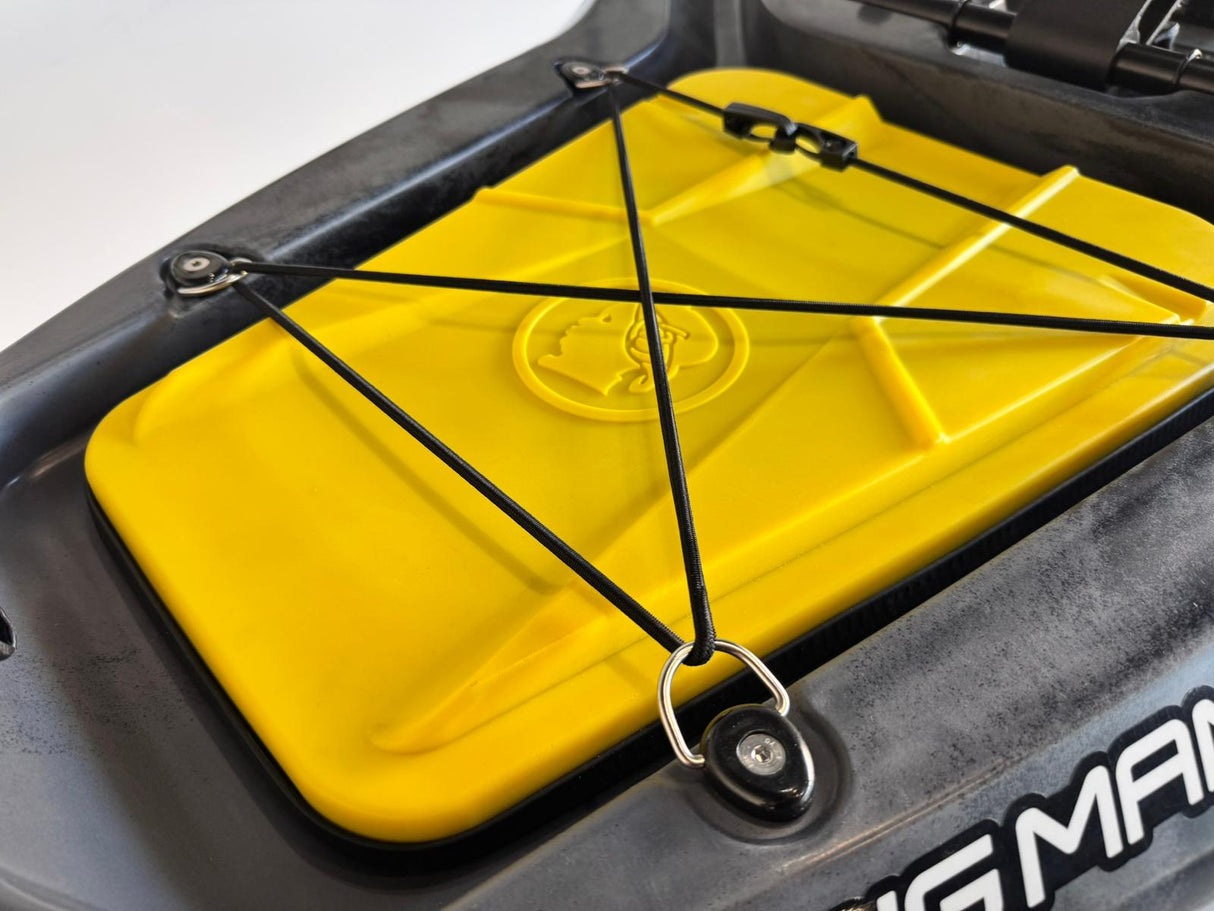 Kayak divisibile da pesca con motore Big Mama Triken 330 S divisibile + supporto motore centrale + motore Haswing Genius + (no pedaliera)