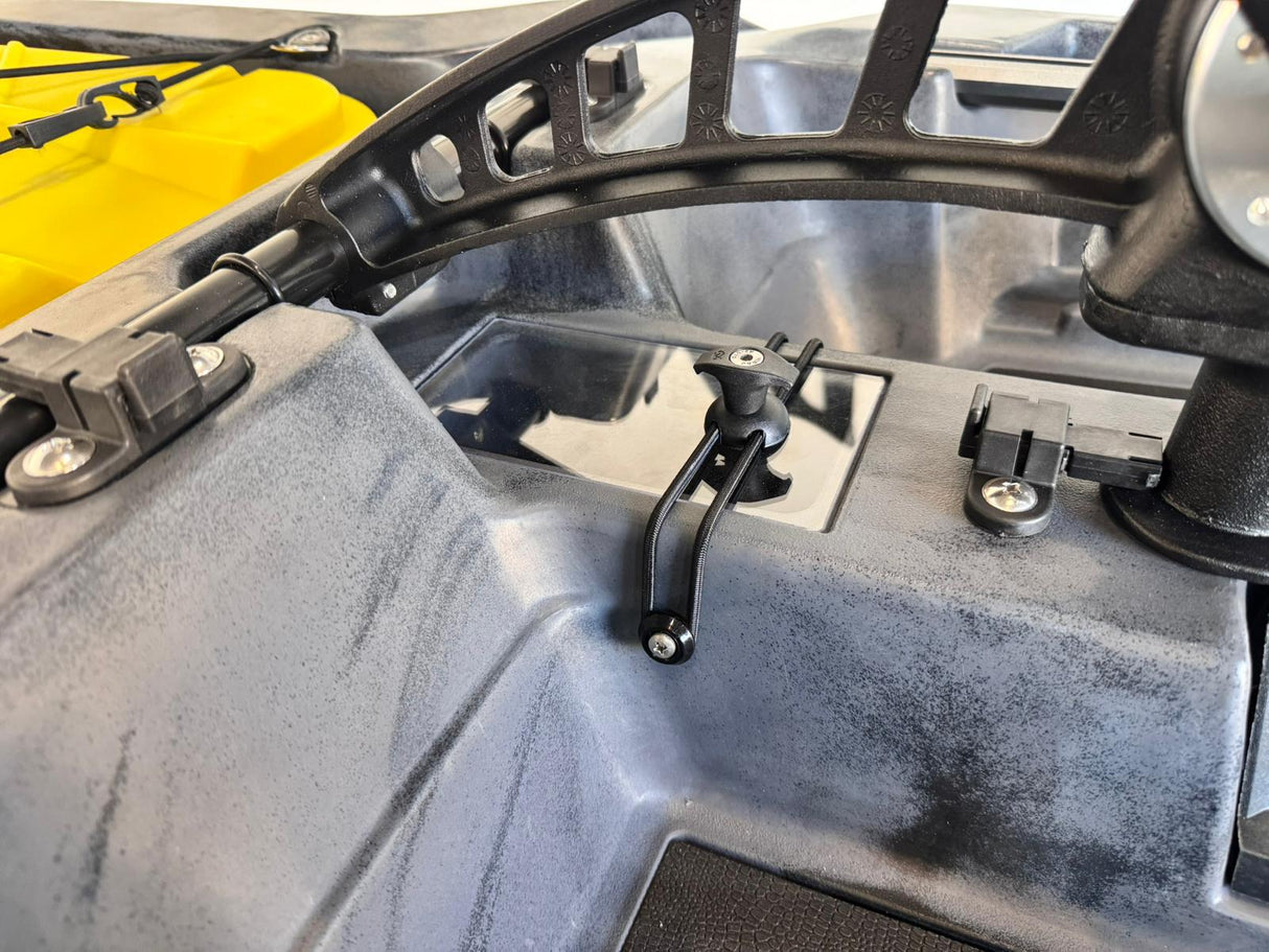 Kayak divisibile da pesca con motore Big Mama Triken 330 S divisibile + supporto motore centrale + motore Haswing Genius + (no pedaliera)