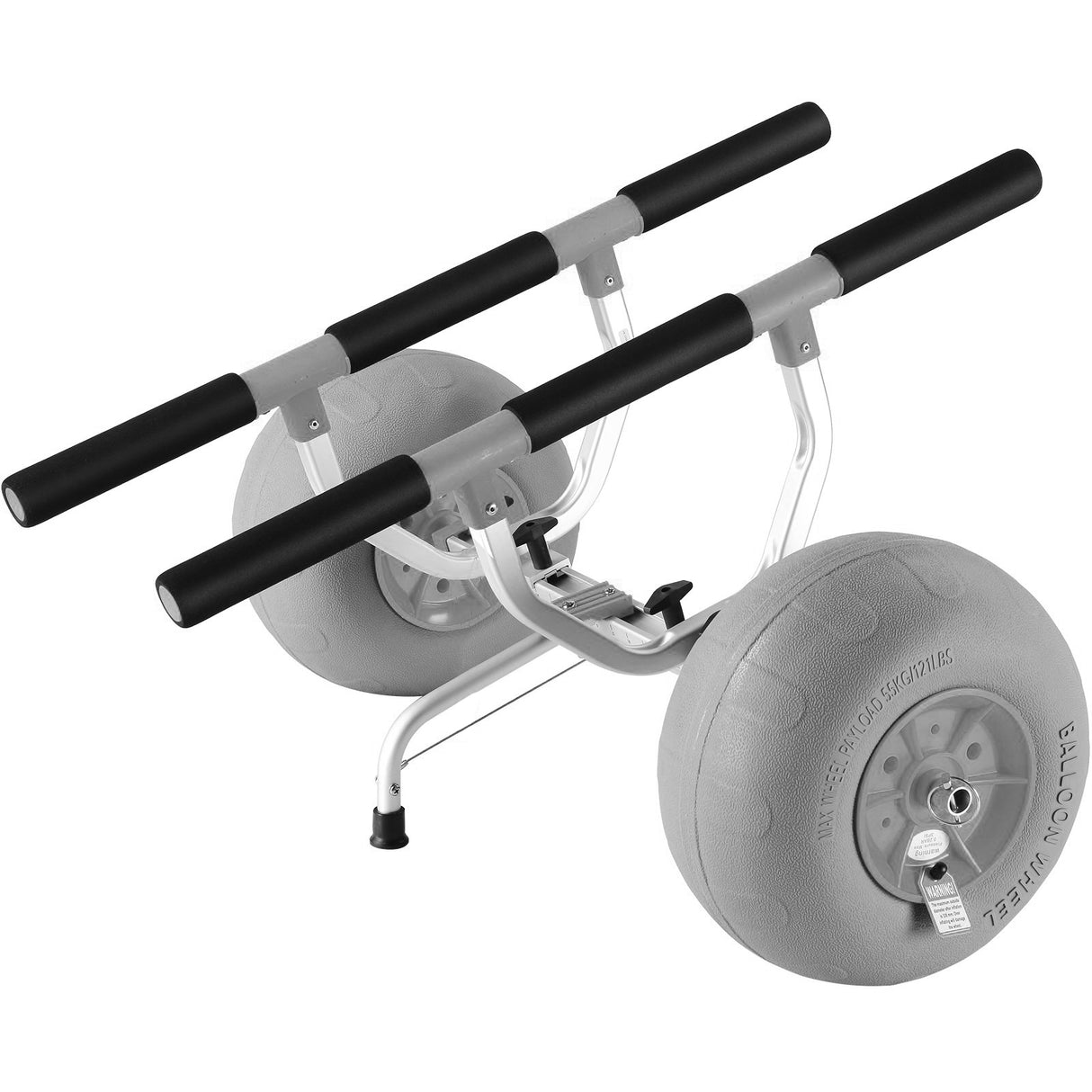 CARRELLO PORTA CANOE  kayak trolley BARRE ORIZZONTALI ruote da sabbia baloon da 33 cm