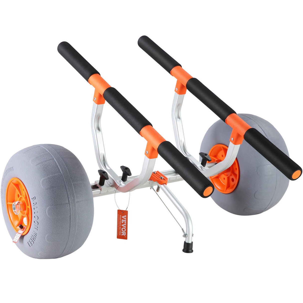 CARRELLO PORTA CANOE  kayak trolley BARRE ORIZZONTALI ruote orange da sabbia grandi