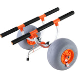 CARRELLO PORTA CANOE  kayak trolley BARRE ORIZZONTALI ruote orange da sabbia grandi