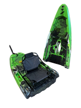 Kayak monoposto divisibile a pedali con pinne Big Mama START S500 componibile + motore Bixpy K1 Angler PRO Kit Outboard con batteria inclusa PP-768 Wh + Adattatore Low Profile Thruhull Pedal Drive