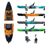 Kayak monoposto divisibile a pedali con pinne BIG MAMA START S500 componibile