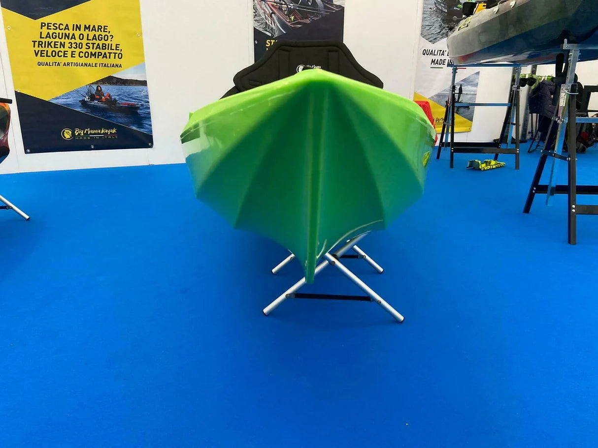 Kayak biposto Mojito FISHING Big Mama Kayak canoa con 2 + 1 Posti 380 Cm + 2 Pagaie + 2 seggiolini + 2 Gavoni + 2 ruote integrate + 4 portacanne (FULL PACK)