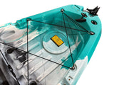 Kayak monoposto divisibile a pedali con pinne Big Mama START S500 componibile + motore Bixpy K1 Angler PRO Kit Outboard con batteria inclusa PP-768 Wh + Adattatore Low Profile Thruhull Pedal Drive