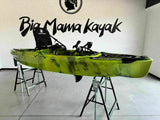 canoa monoposto divisibile a pedali con elica BIG MAMA KAYAK TRIKEN 330 LIVE S componibile + motore Bixpy K1 Angler PRO Kit Outboard con batteria inclusa PP-768 Wh + Adattatore centrale vano copripedali