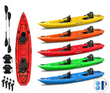 Kayak biposto Mojito FISHING Big Mama Kayak canoa con 2 + 1 Posti 380 Cm + 2 Pagaie + 2 seggiolini + 2 Gavoni + 2 ruote integrate + 4 portacanne (FULL PACK)