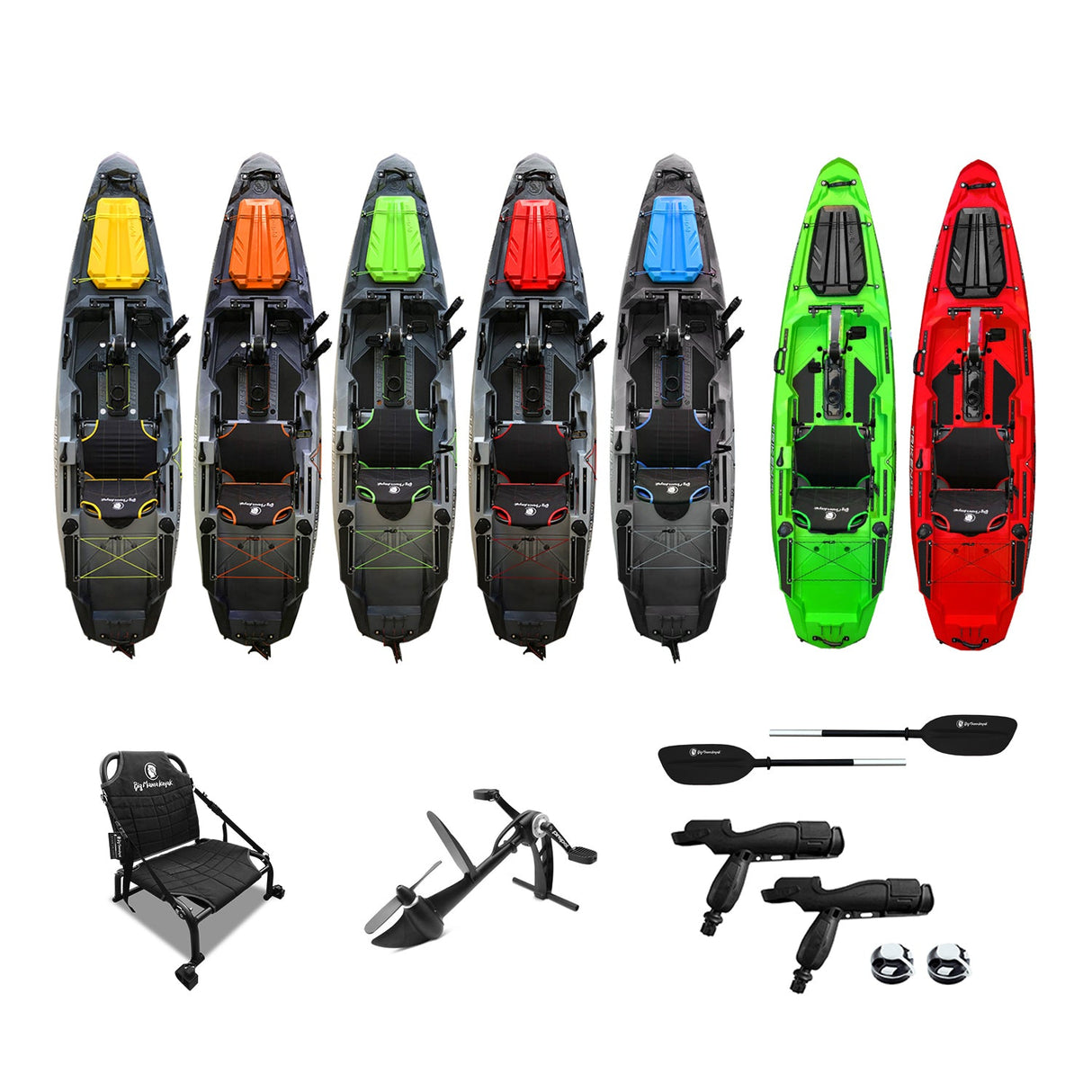 Big Mama Kayak a pedali  Triken 330 con pulpito inox + Motore MotorGuide Xi3 Wireless Freshwater 55lb, GPS 12V + gruppo pedali