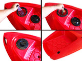 Kayak Monoposto Jolly 2.0 Big Mama Kayak canoa 260 cm + 1 gavone + 1 seggiolino (PACK 2) Made in Italy - AZZURRO
